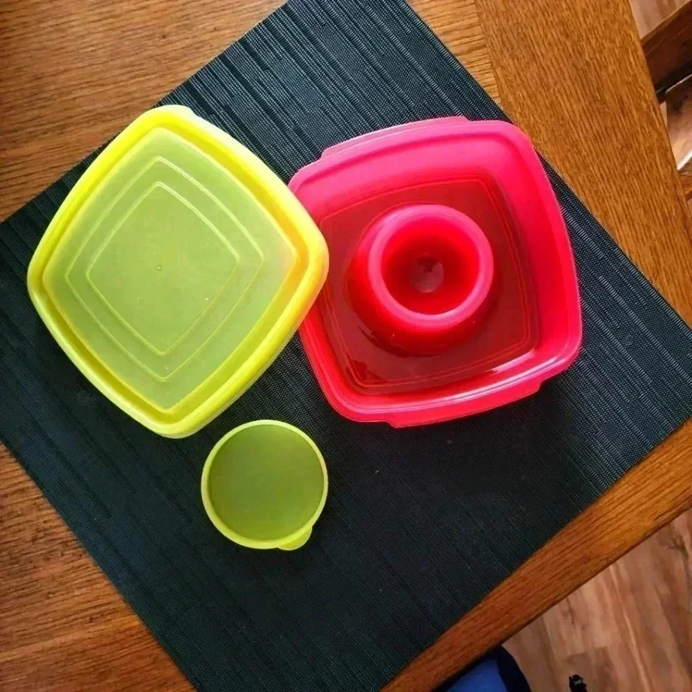 snack/veggies/fruit With dip storage containers for lunch box/bag/tote